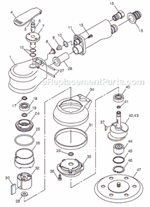 Part Location Diagram of C143154 Chicago Pneumatic Brush-Complete